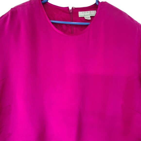 Shomi by Miller ShorNWT Women's Short Sleeve Dress Hot Pink Size 24 - Picture 4 of 9